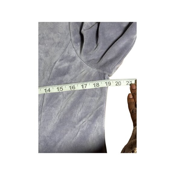 Vintage 90s Velvet Maxi Dress 1/2 Zip Mock Neck Long Sleeve Fall Fashion READ - Picture 9 of 11